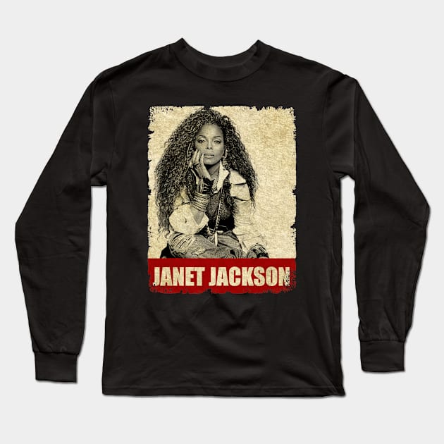 Janet Jackson - NEW RETRO STYLE Long Sleeve T-Shirt by FREEDOM FIGHTER PROD